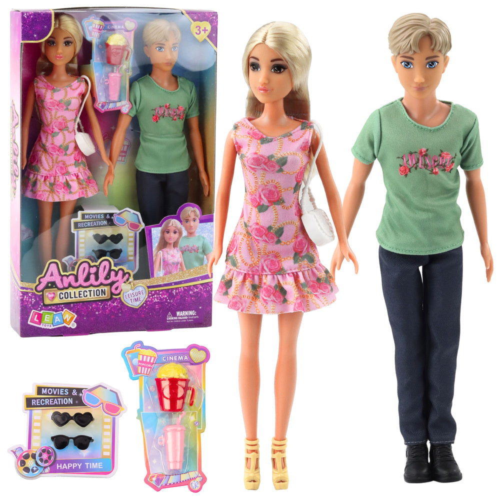 Lėlių Anlily rinkinys „Mergaitė su draugu“ su aksesuarais