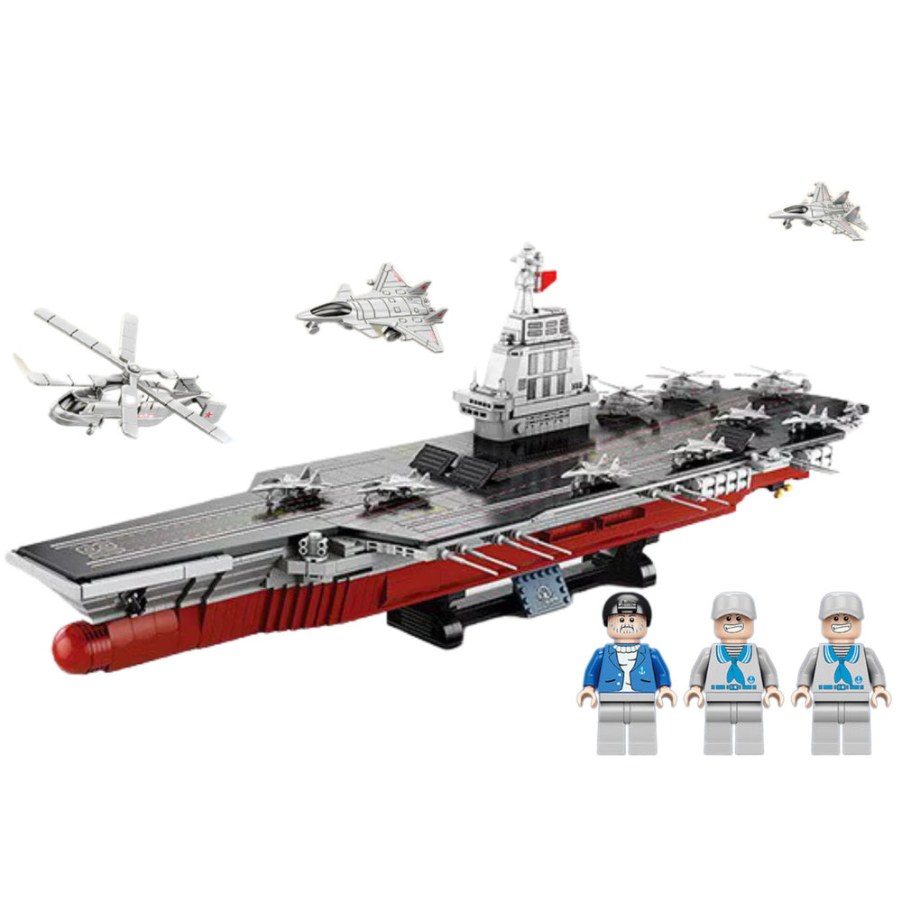 Didelio lėktuvnešio “WARSHIP 003” konstruktoriaus rinkinys vaikams 1:420 2151 el.