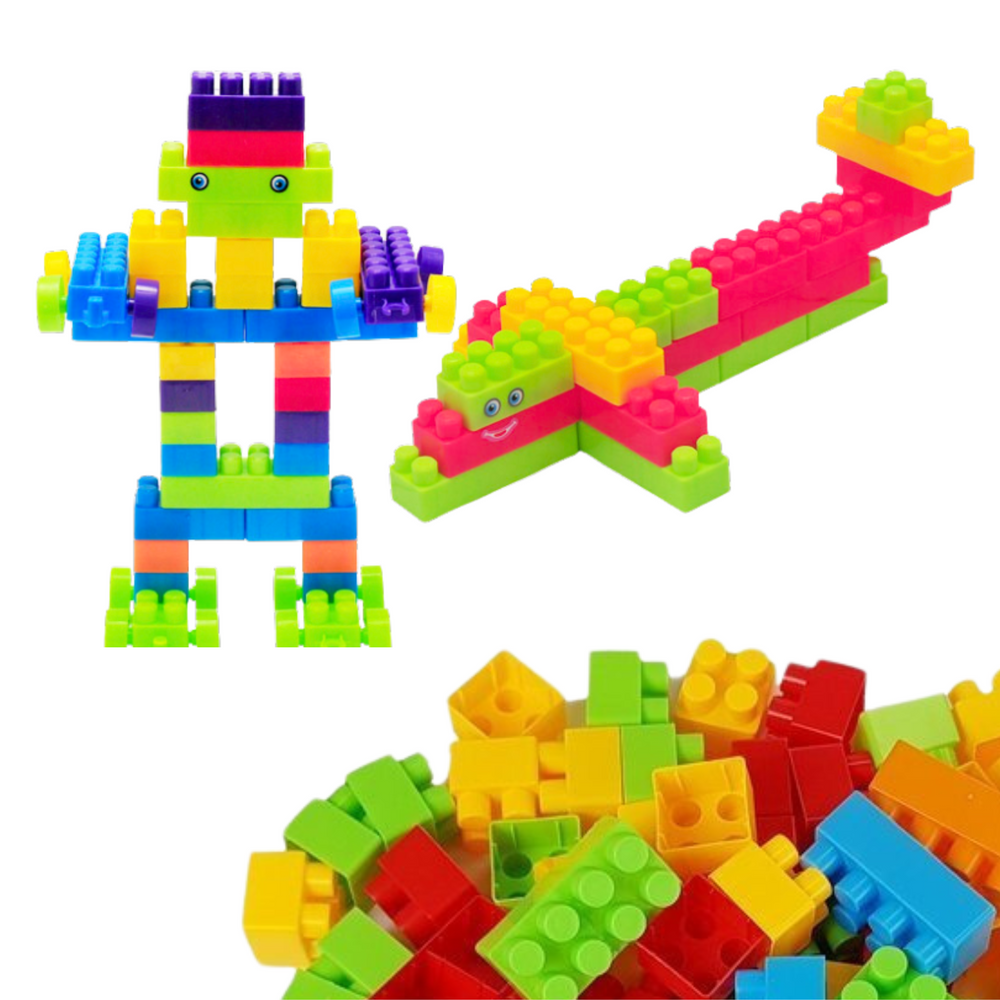 Edukacinių didelių statybinių kaladėlių rinkinys 60 el.