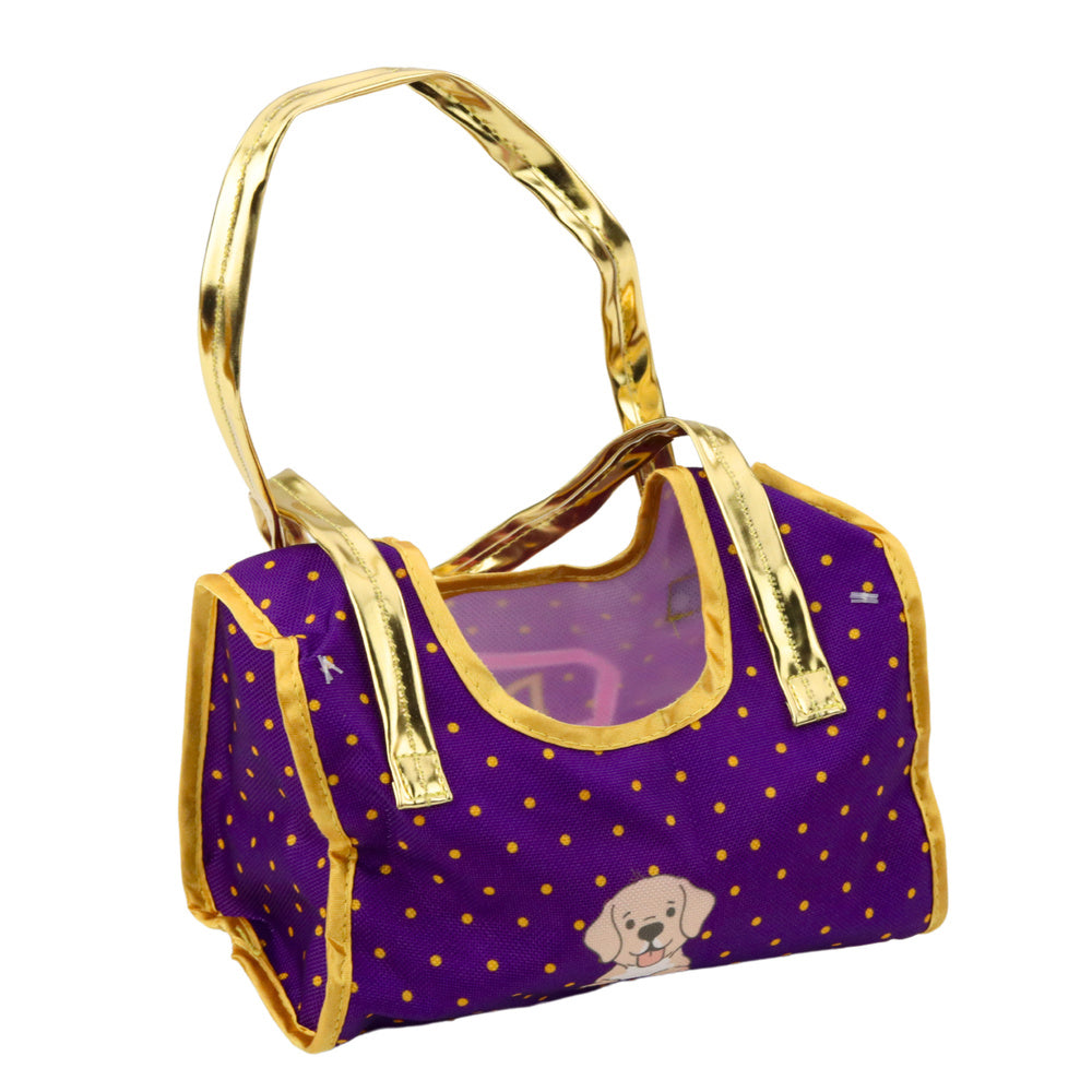 Pliušinis šunelis su rankinuku, rudas