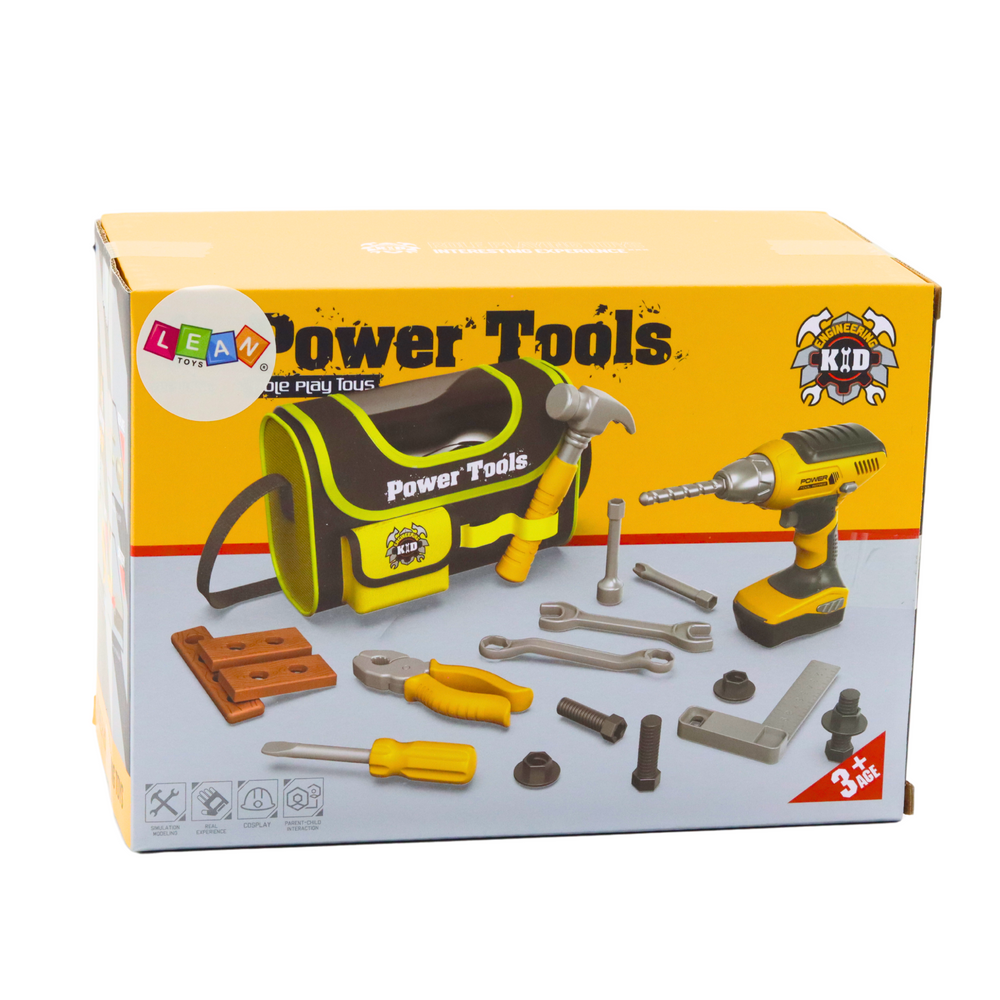 Jaunojo meistro įrankių rinkinys vaikams su elektriniu atsuktuvu