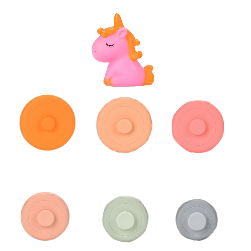 Minkšta sensorinė piramidė vaikams „Vienaragis“