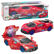 Sportinis automobilis su kliūčių jutikliu, garso ir šviesos efektais, raudonas