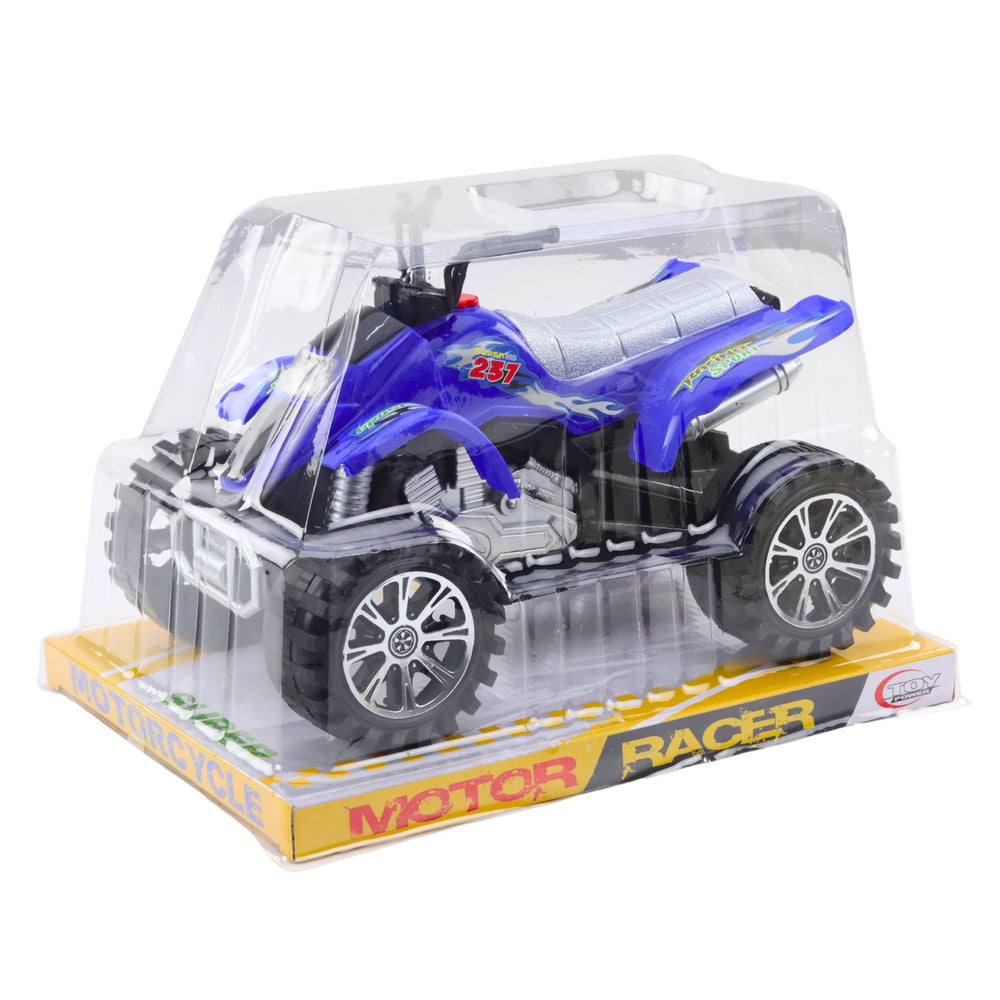 Žaislinis keturratis su frikcine pavara, mėlynas