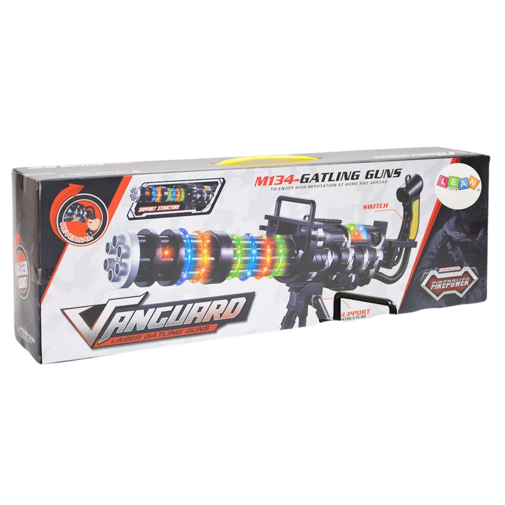 Interaktyvus žaislinis kulkosvaidis su šviesos ir garso efektais