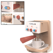 Žaislinis kavos virimo aparatas su šviesos ir garso efektais, rudas