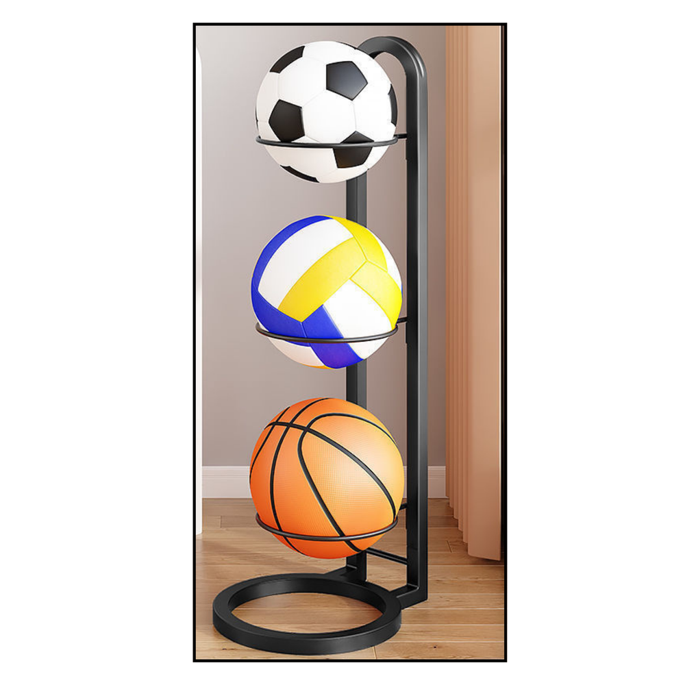 3 lygių metalinis kamuolių stovas