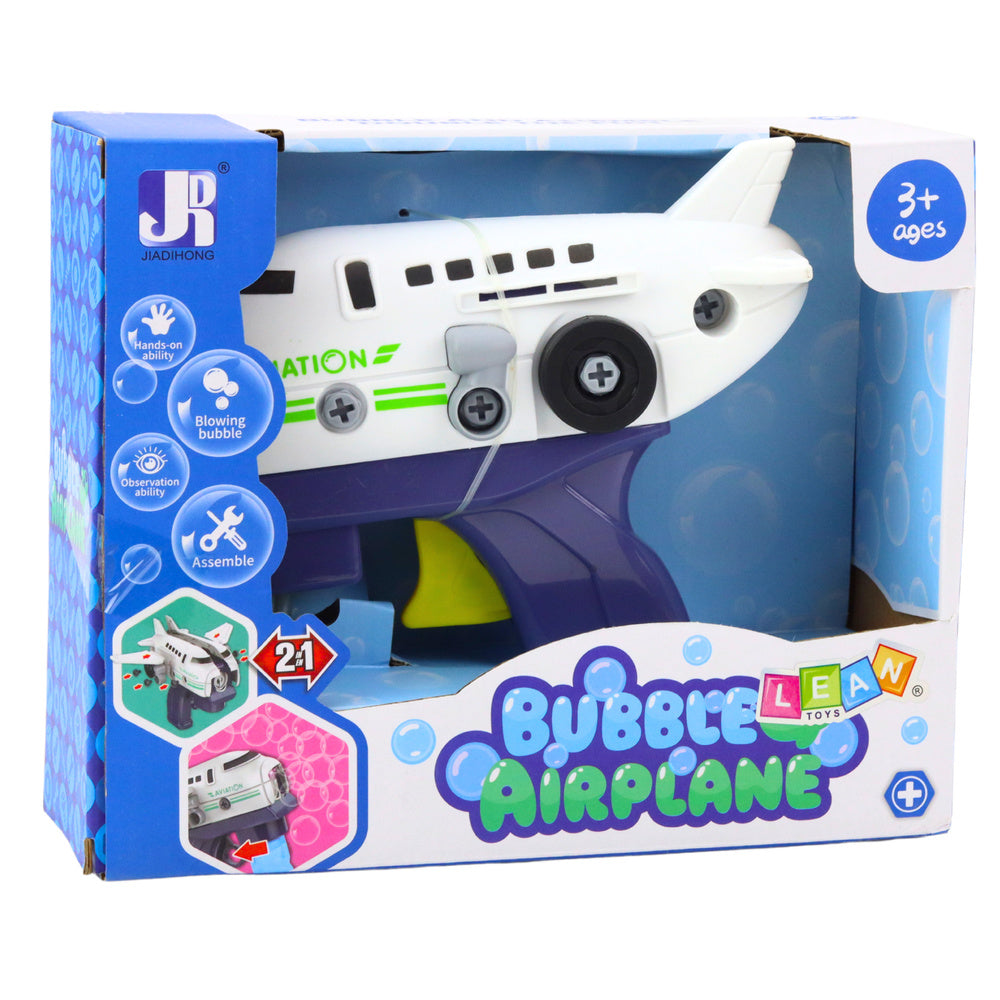 Muilo burbulų pistoletas „Lėktuvas“ 2in1, mėlynas