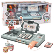 Žaislinis maisto produktų kasos rinkinys su 25 el.