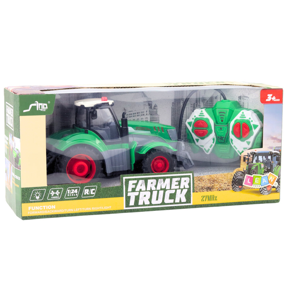 Nuotoliniu būdu valdomas ūkininko traktorius 1:24, žalias