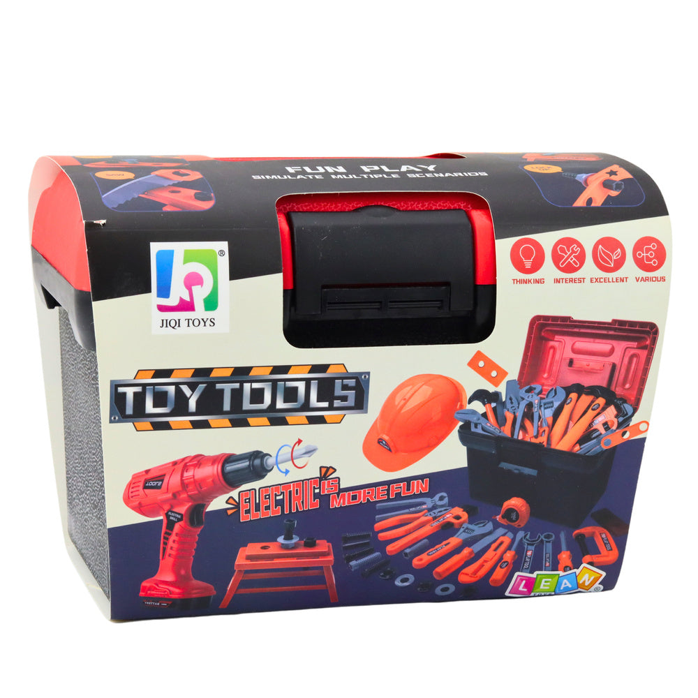 Didelis meistro įrankių rinkinys su  akumuliatoriniu gręžtuvu 55 el.