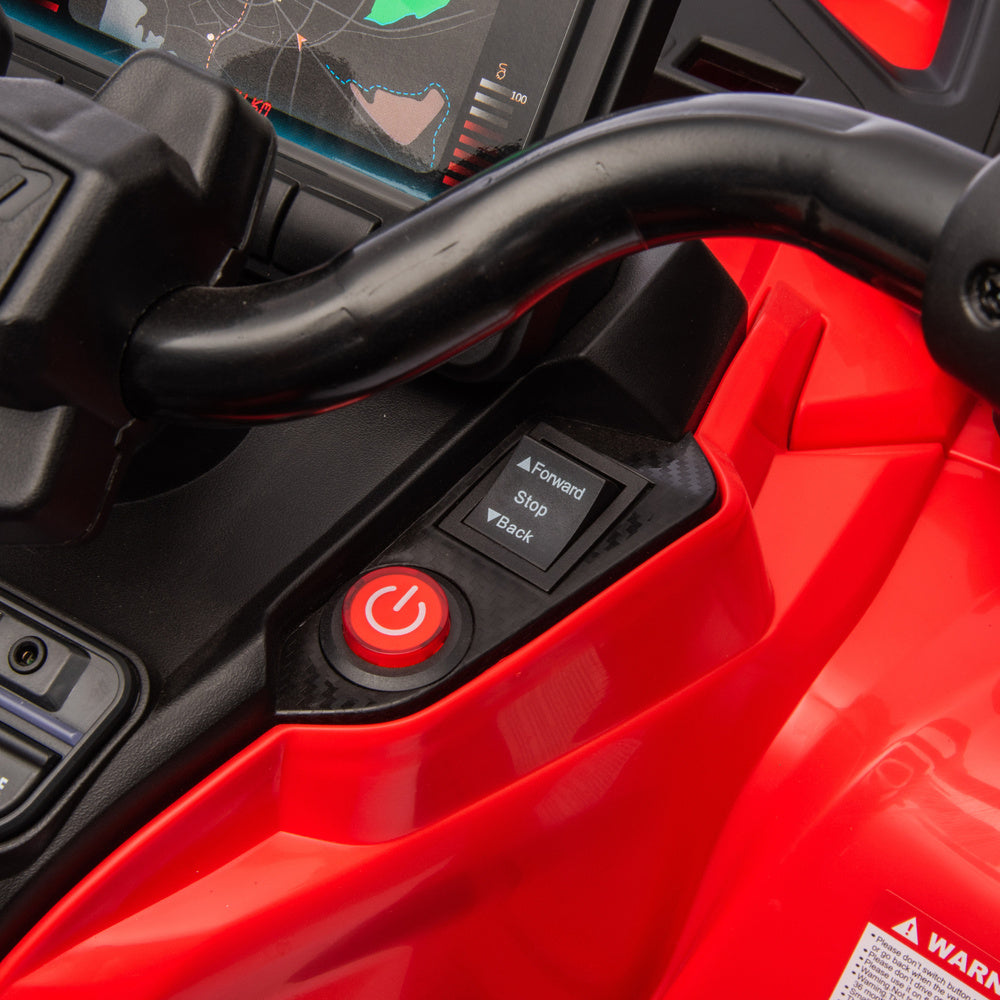 Elektrinis vienvietis keturratis vaikams Can Am Outlander 4x4 DK-CA005, raudonas