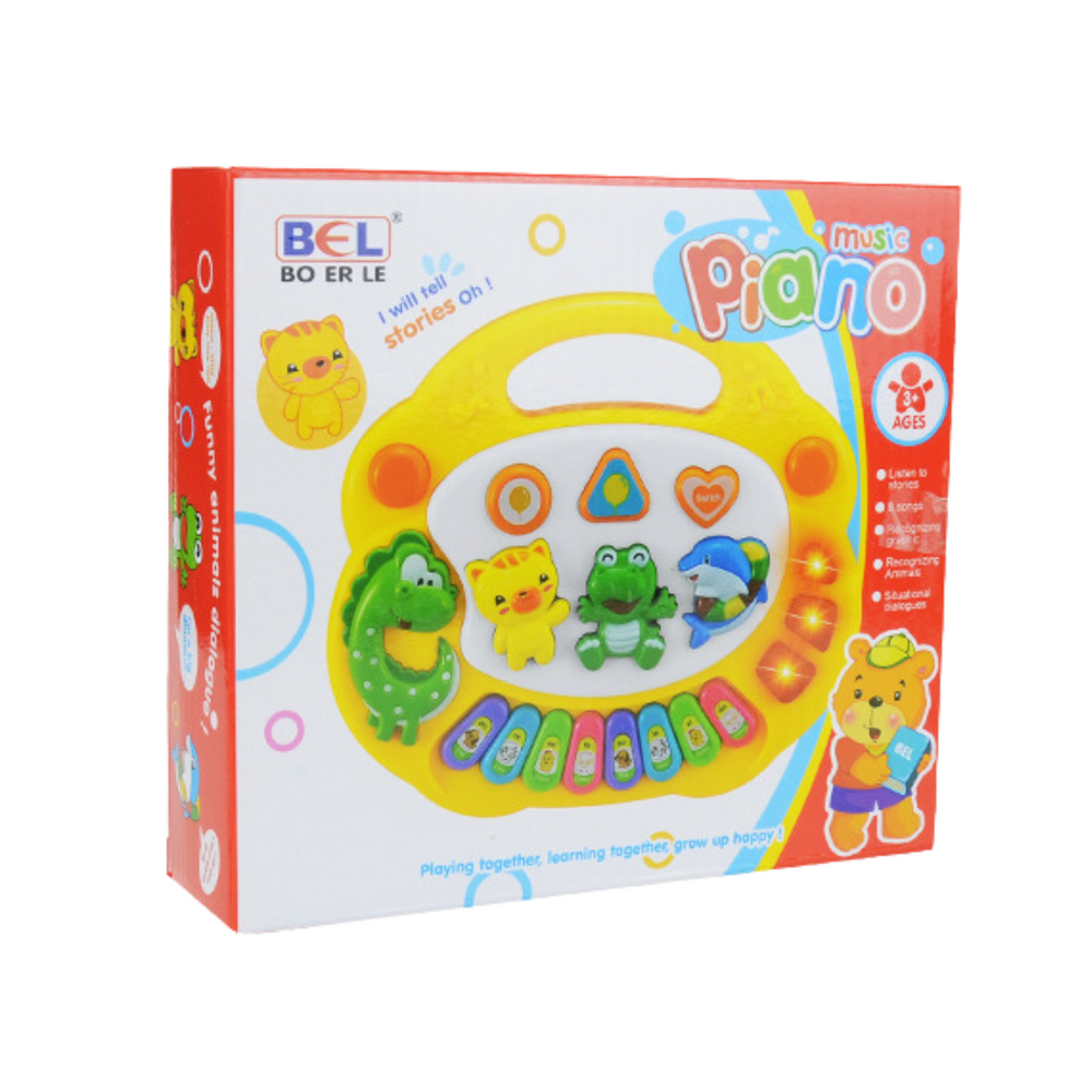 Interaktyvus muzikinis pianinas vaikams, geltonas