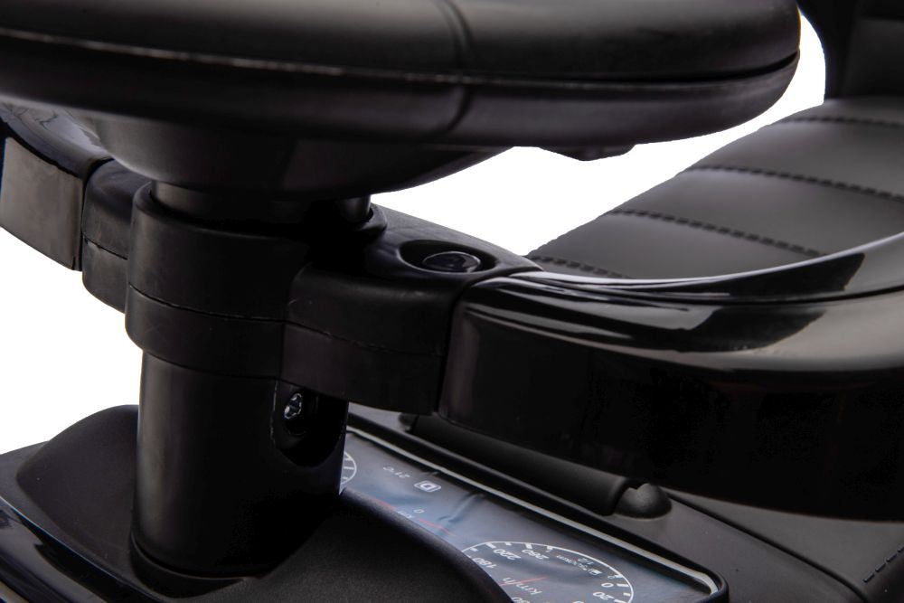 Paspiriamas vaikiškas automobilis Mercedes 3in1 su rankena, juodas