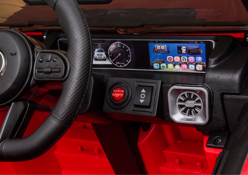 Vienvietis elektrinis džipas vaikams Mercedes G63 BBH-0003 EZ, raudonas