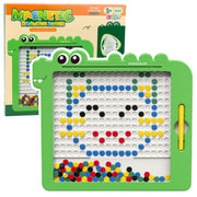 Magnetinė, dinozauro formos lenta „Mozaika“ su priedais, žalia