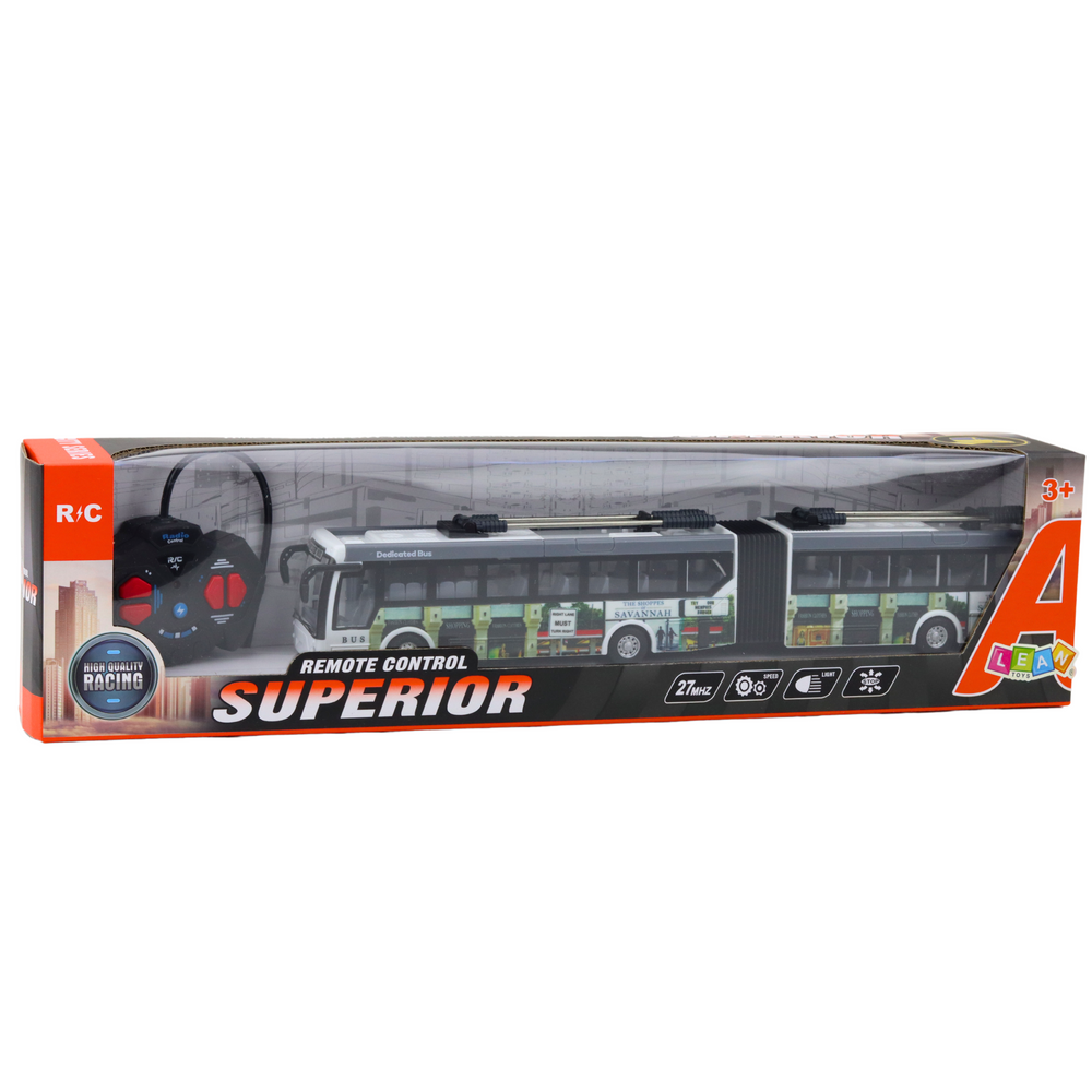 Nuotoliniu būdu valdomas miesto troleibusas su šviesos efektais