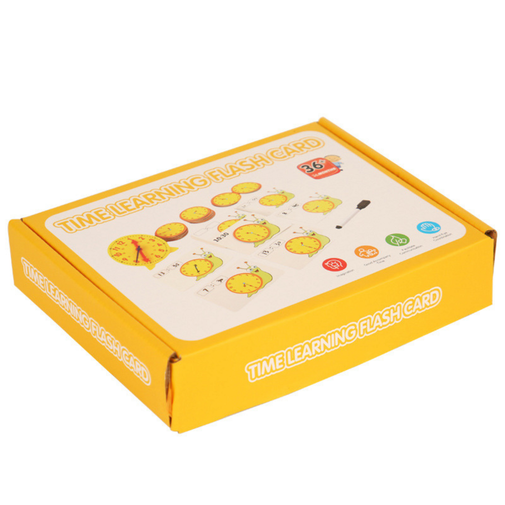 Mokomoji ugdymo priemonė “Laikrodis” su kortelėmis ir ištrinamu rašikliu