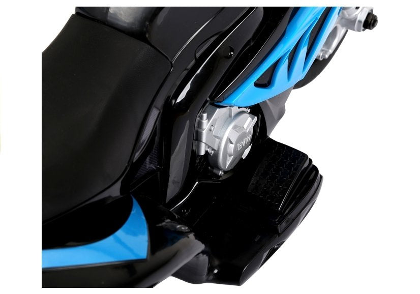 Elektrinis triratis motociklas vaikams BMW S1000RR, mėlynas