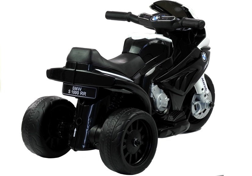 Elektrinis triratis motociklas vaikams BMW S1000RR, juodas