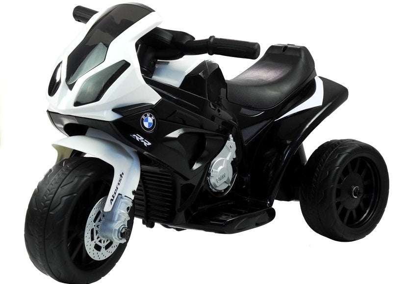 Elektrinis triratis motociklas vaikams BMW S1000RR, juodas