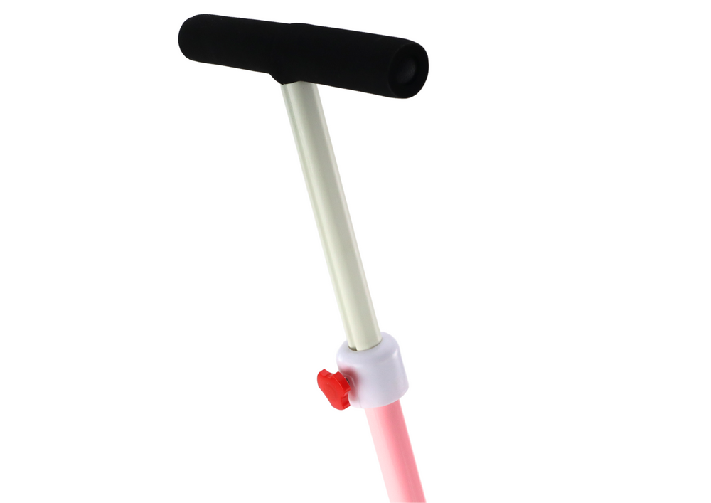 Triratukas su rankena PRO50 vaikams 2in1, rožinis