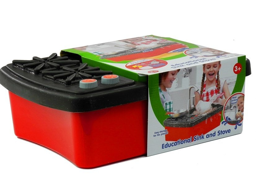 Vaikiška kriauklė su virykle ir priedais