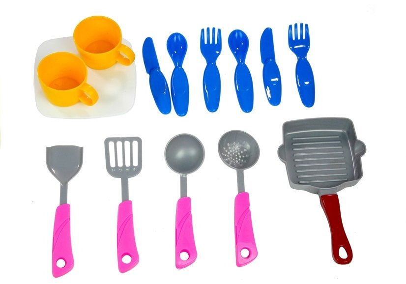 Vaikiška kriauklė su virykle ir priedais