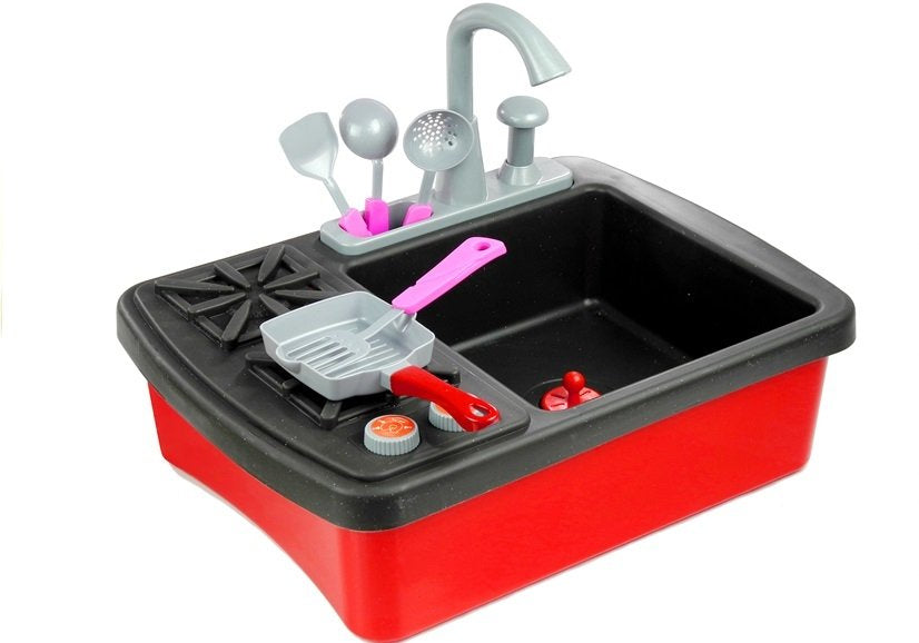 Vaikiška kriauklė su virykle ir priedais