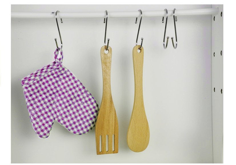 Medinė virtuvėlė vaikams,  baltai rožinė