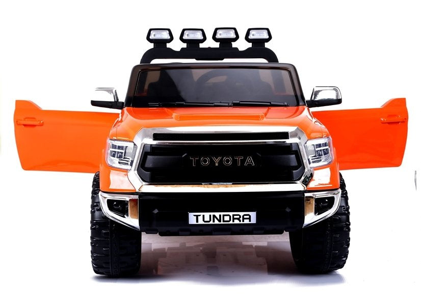 Dvivietis elektrinis džipas vaikams Toyota Tundra, oranžinis