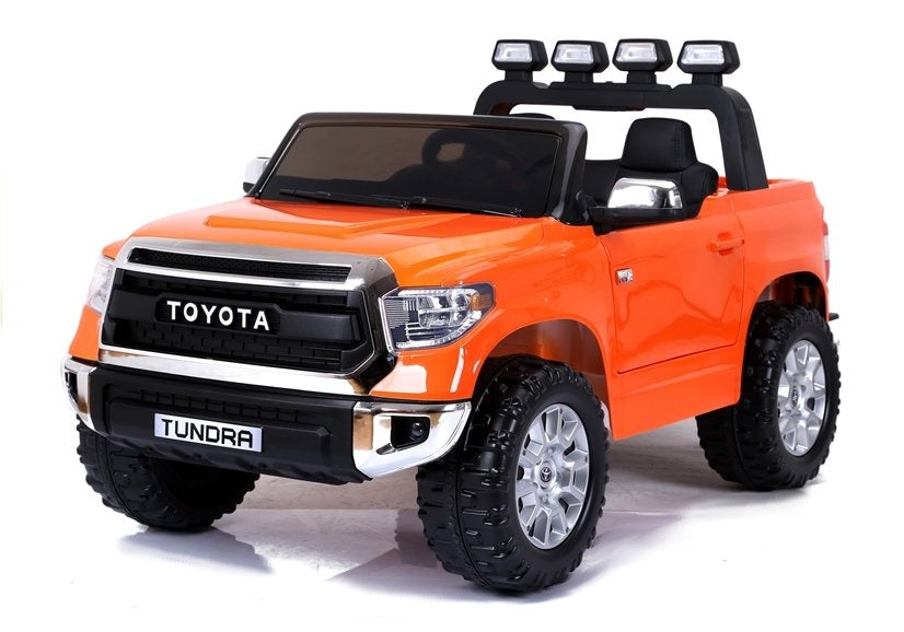 Dvivietis elektrinis džipas vaikams Toyota Tundra, oranžinis