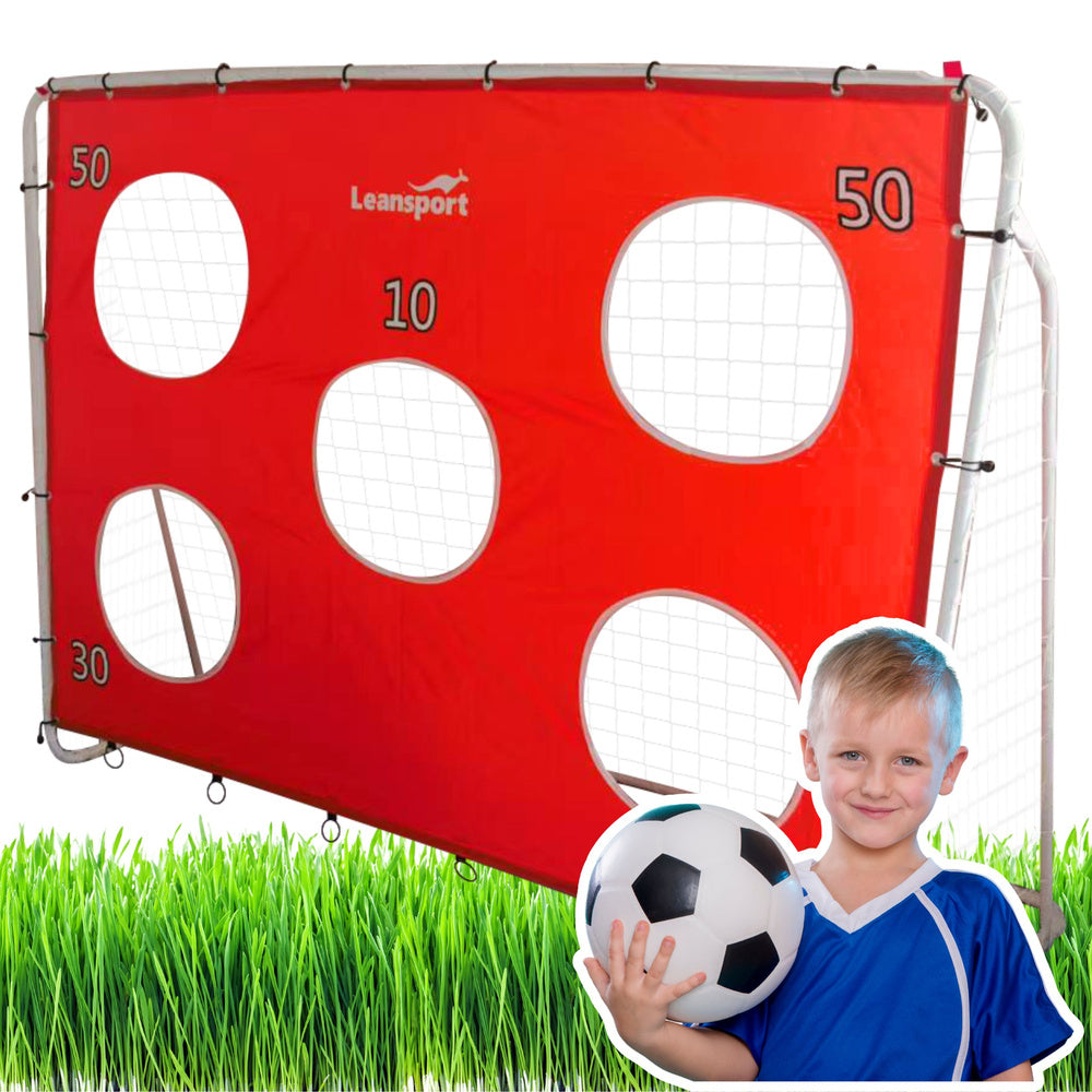 Futbolo treniruočių vartai su taikiniu 213x152x75cm