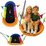 Sodo sūpynės vaikams „Gandro lizdas“ 167x75cm, spalvotos