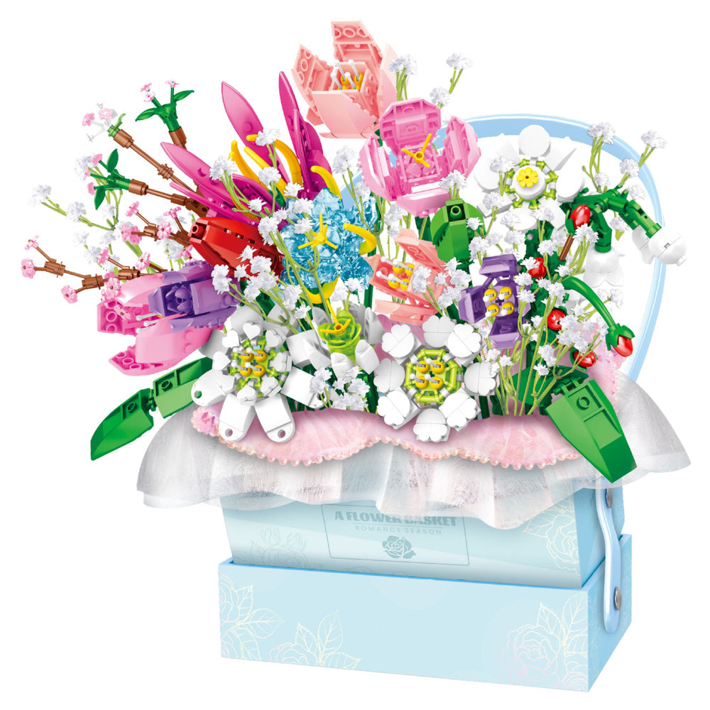 Konstruktoriaus rinkinys vaikams  “Gėlių dėžutė” su LED apšvietimu 761 el.