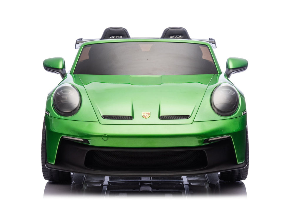 Dvivietis vaikiškas elektromobilis vaikams Porsche GT3 24V, žalias
