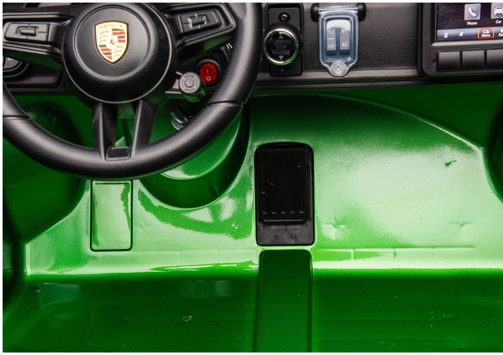 Dvivietis vaikiškas elektromobilis vaikams Porsche GT3 24V, žalias