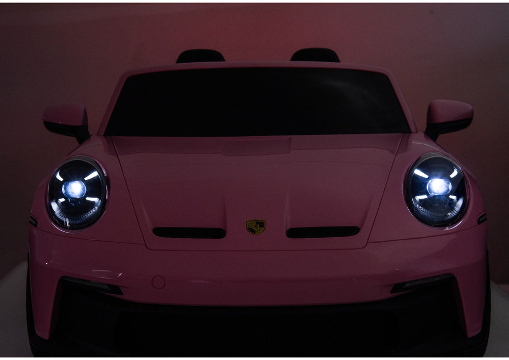 Dvivietis vaikiškas elektromobilis vaikams Porsche GT3 24V, rožinis