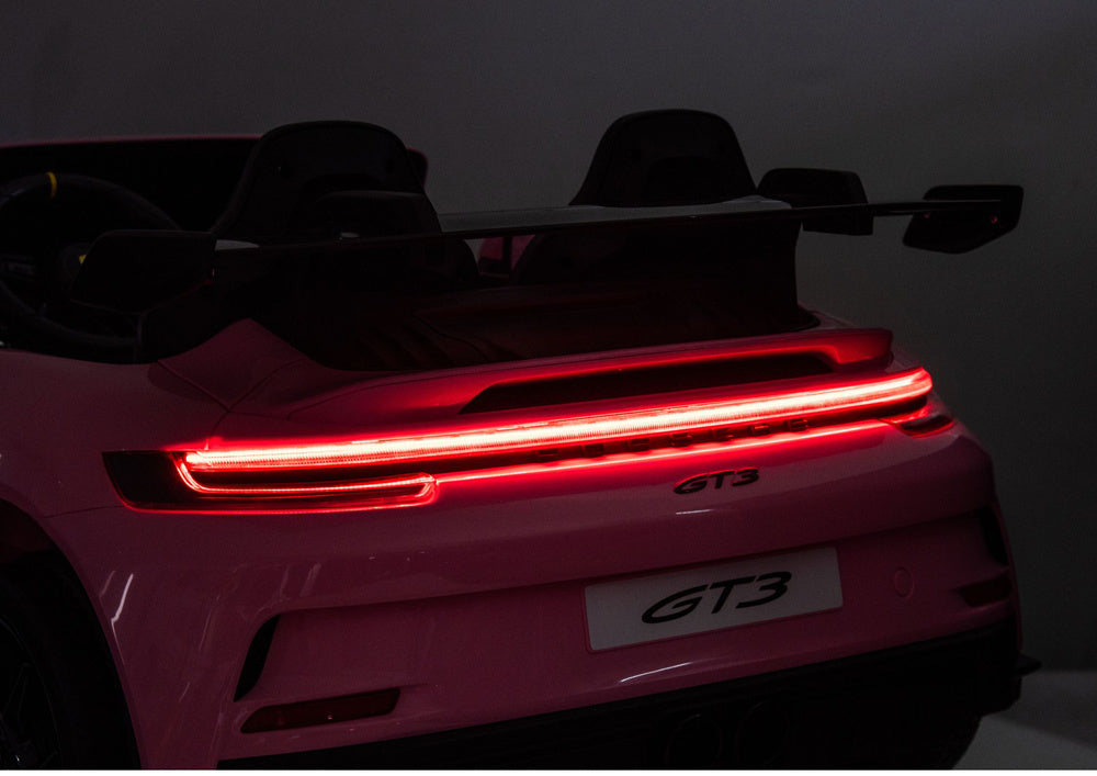 Dvivietis vaikiškas elektromobilis vaikams Porsche GT3 24V, rožinis