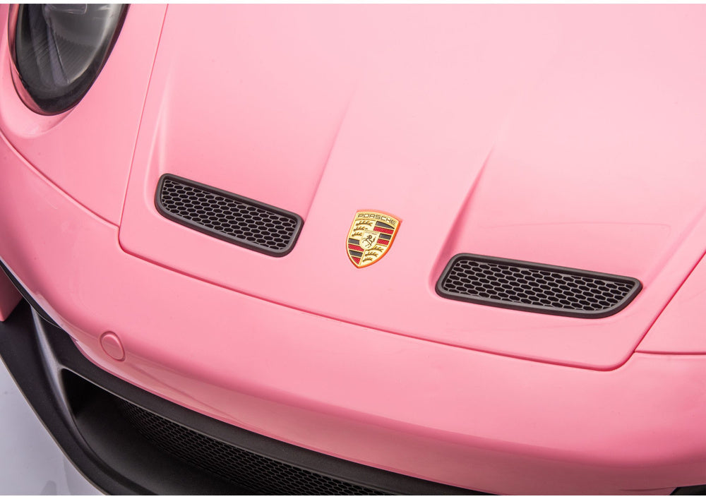 Dvivietis vaikiškas elektromobilis vaikams Porsche GT3 24V, rožinis
