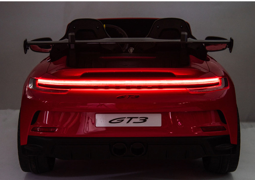 Dvivietis vaikiškas elektromobilis vaikams Porsche GT3  24V, raudonas