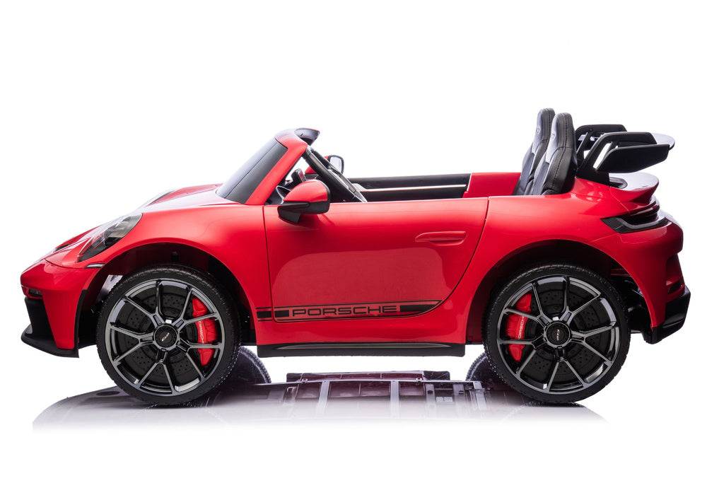 Dvivietis vaikiškas elektromobilis vaikams Porsche GT3  24V, raudonas