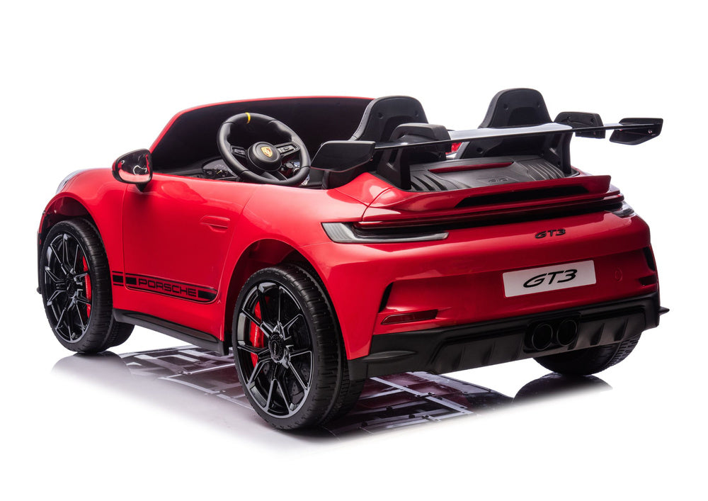 Dvivietis vaikiškas elektromobilis vaikams Porsche GT3  24V, raudonas