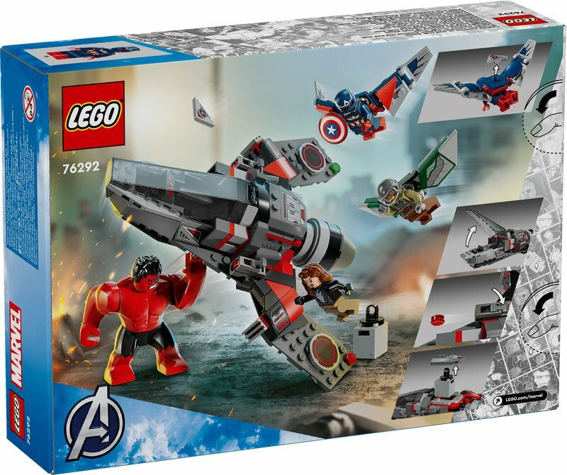 Konstruktorius vaikams „Kapitonas Amerika prieš Raudonąjį Halką“ Marvel, LEGO 76292