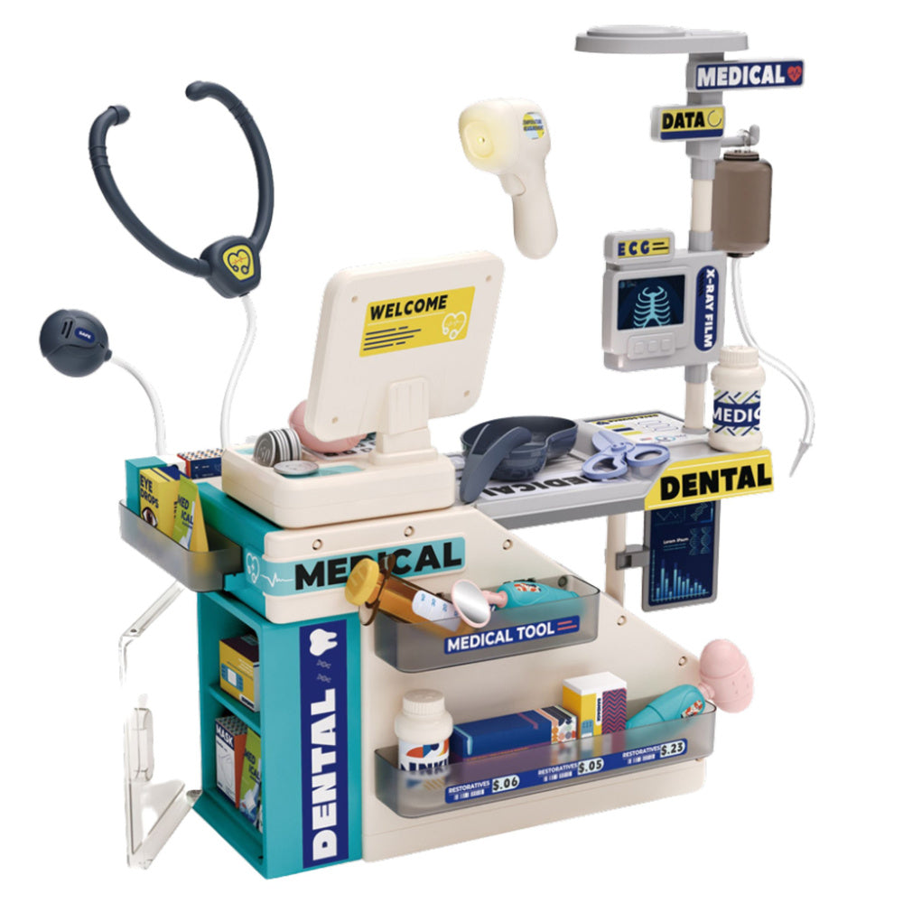 Didelis gydytojo rinkinys vaikams su šviesos ir garso efektais 51 vnt.
