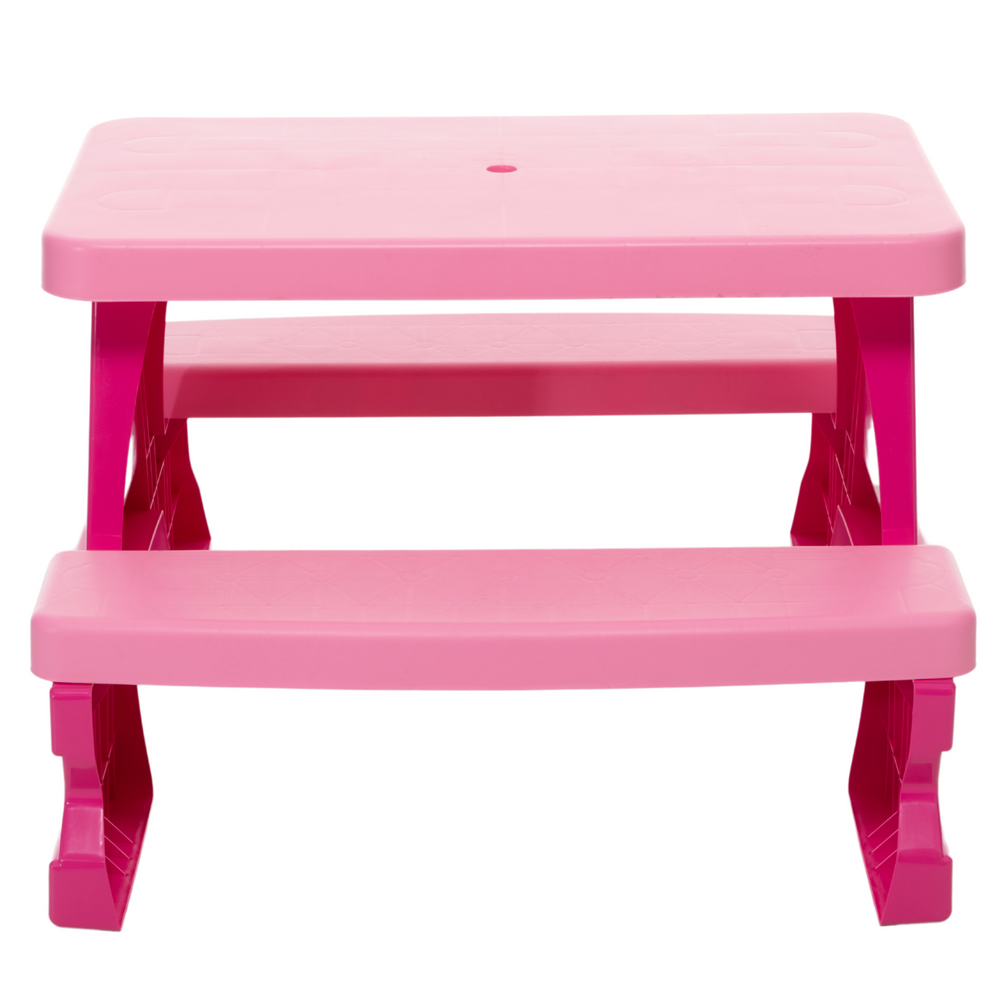 Sodo stalo komplektas su suolais vaikams „Dorex Blue“, rožinis