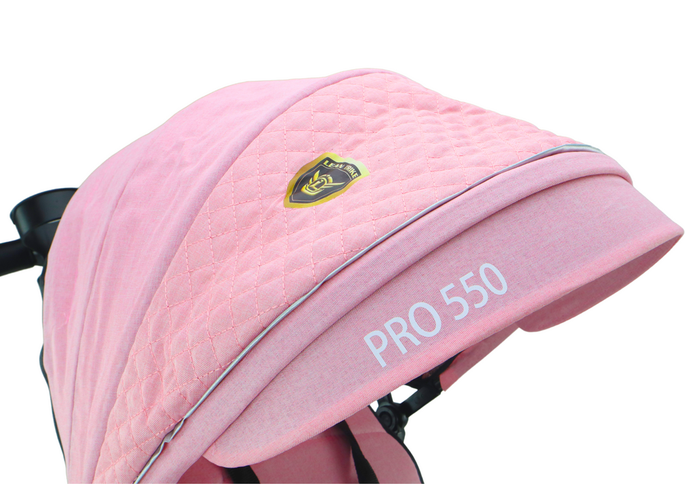 Vaikiškas triratukas PRO550 su stogeliu ir pasukama sėdyne, rožinis