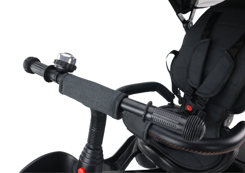 Vaikiškas triratukas PRO550 su stogeliu ir pasukama sėdyne, juodas