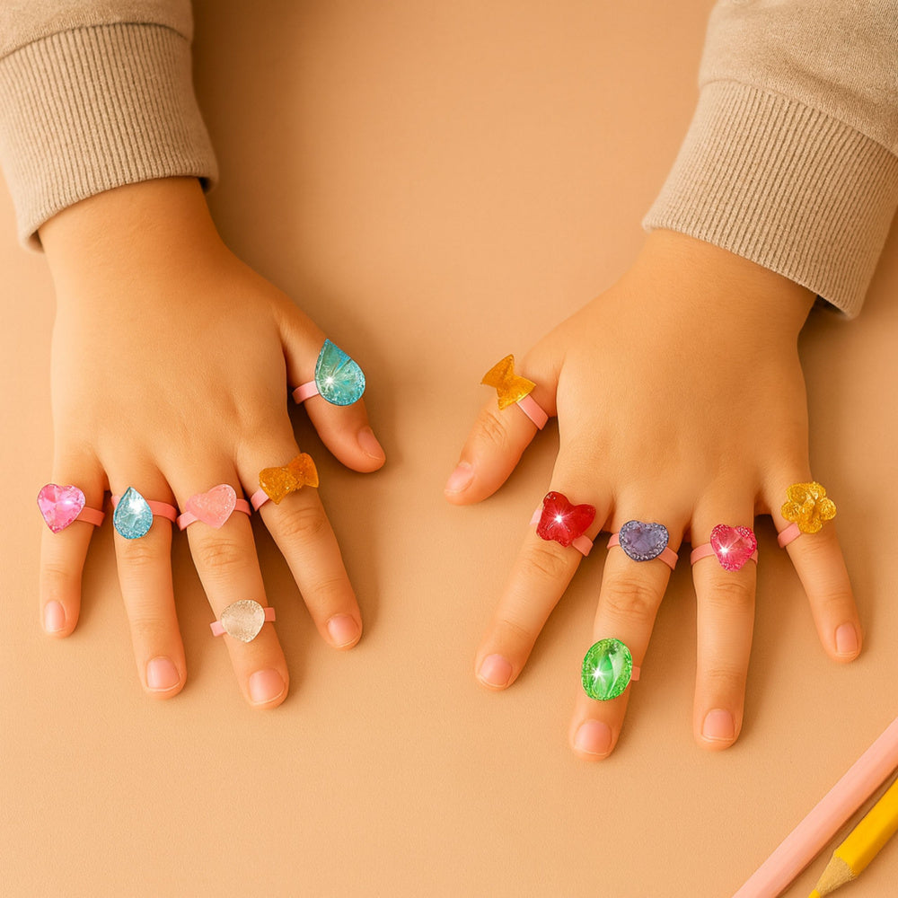 Žiedų rinkinys vaikams 50 vnt.