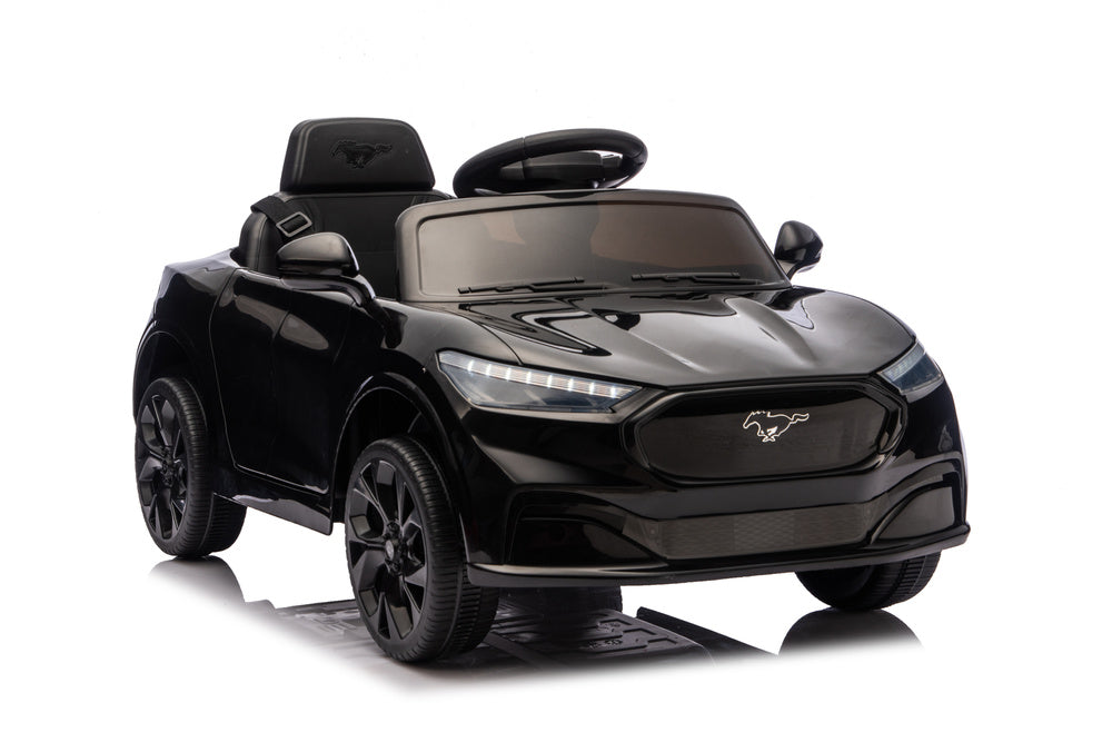 Vienvietis vaikiškas elektromobilis vaikams Ford Mustang Mach-E 24V, juodas